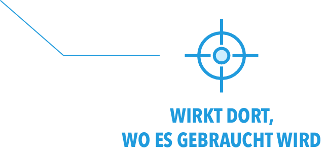 Wirkt dort, wo es gebraucht wird